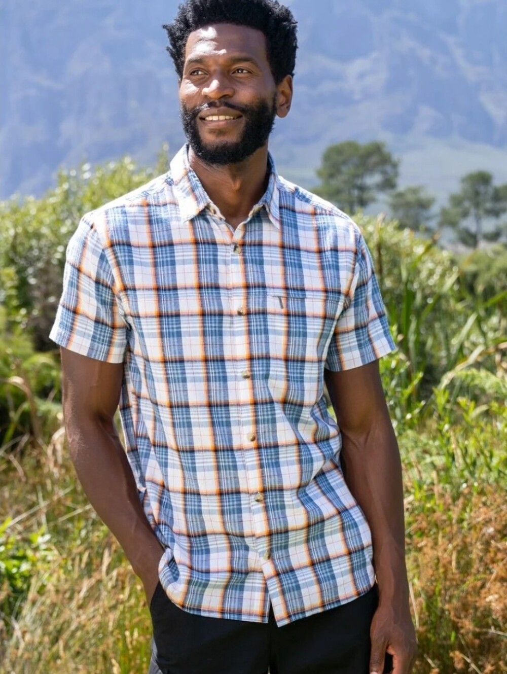 Mountain Warehouse 100% Organic Cotton Holiday Mens Short Sleeve Shirt